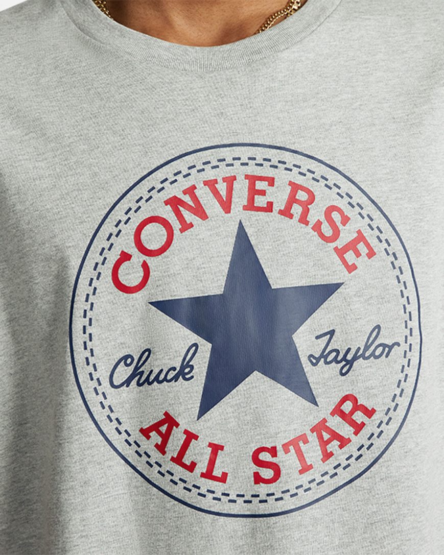 Camiseta Converse Go-To All Star Patch Standard Fit Feminino Cinzentas | PT P01P485